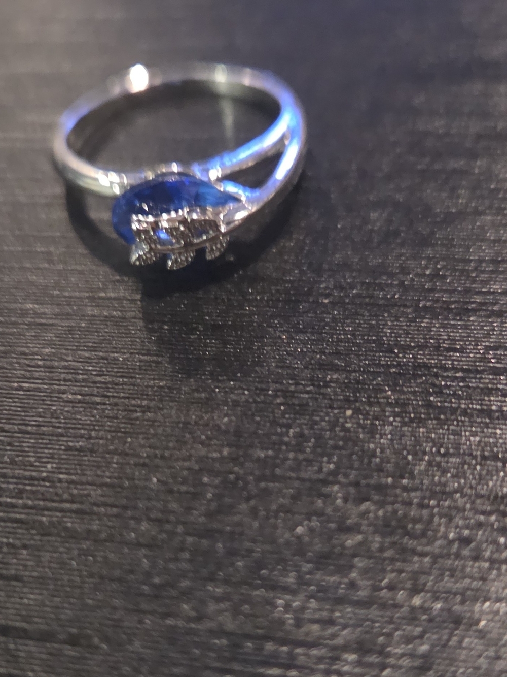 Sterling Silver Blue Stone Turtle Ring